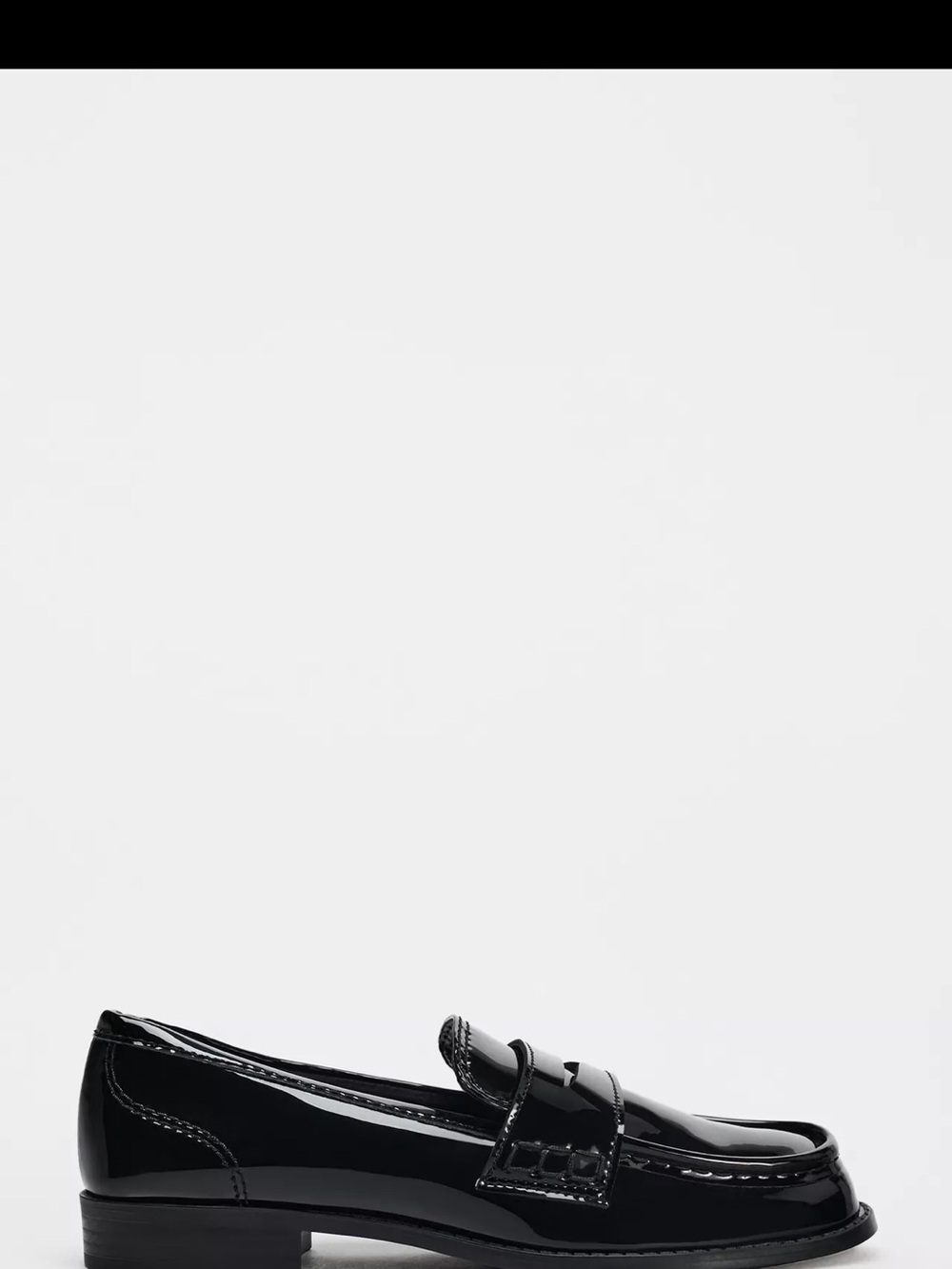 Zara Black Patent Penny Loafers